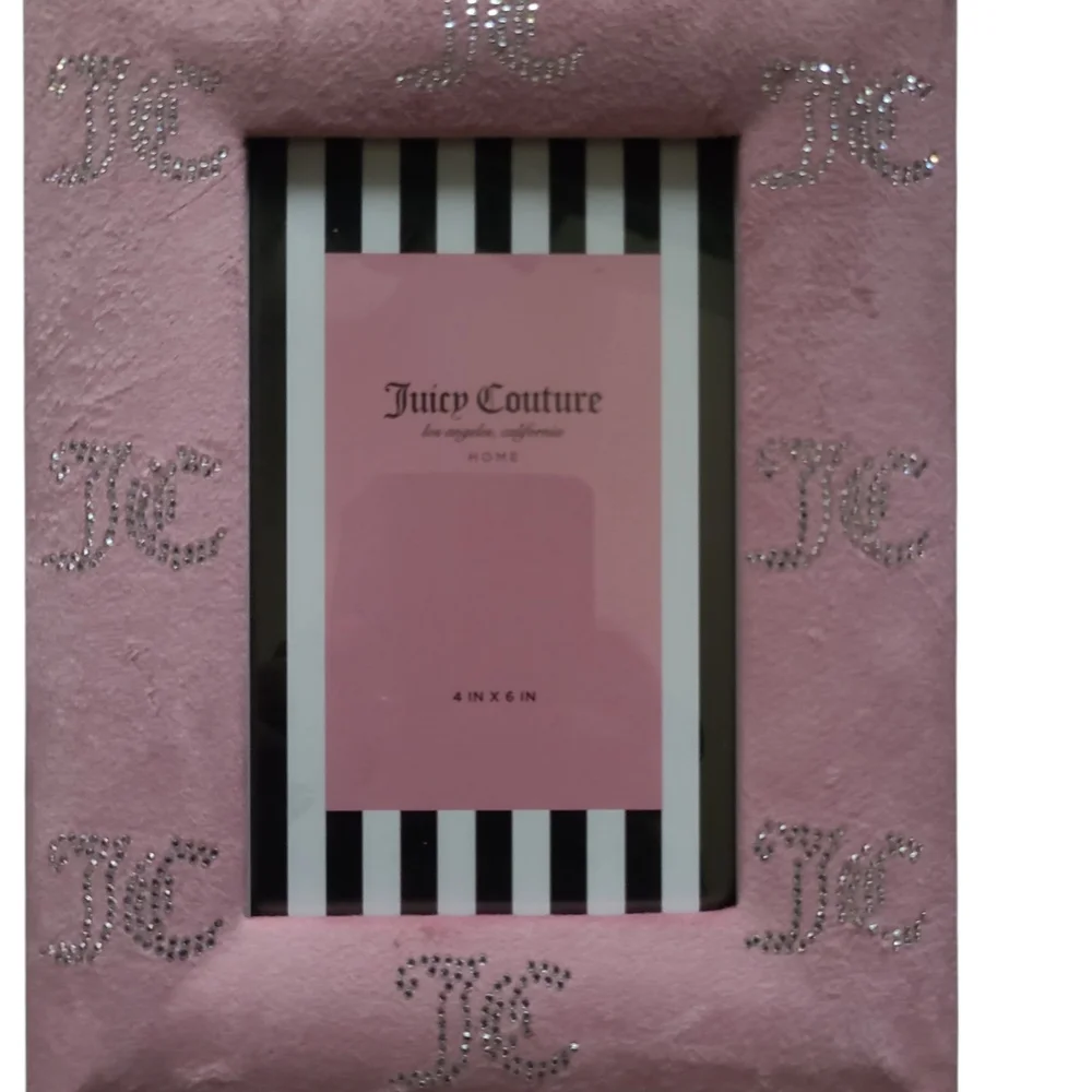 Juicy Couture Pink Faux Suede Photo Frame - 4x6